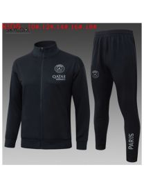 Survetement Psg 2025/26 Black Long Zipper - Enfants