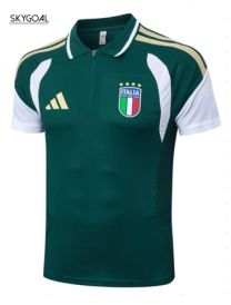 Polo Maillot Italie 2026- - Authentic Green）