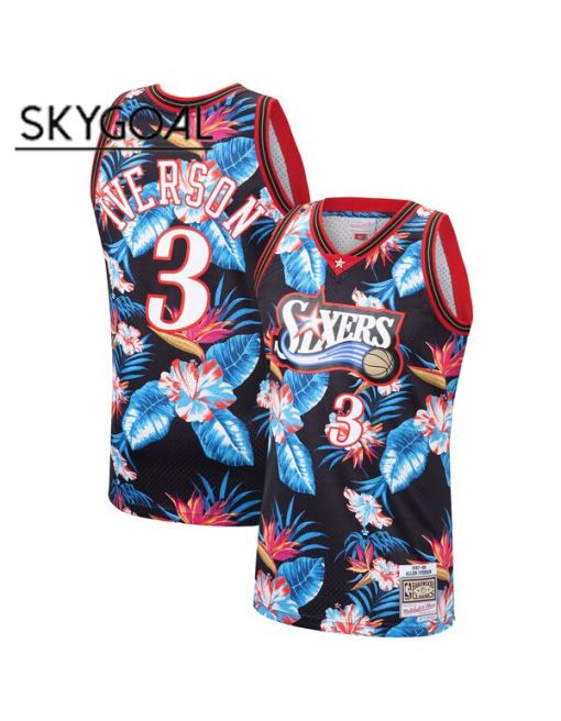 Allen Iverson Philadelphia 76ers - Mitchell & Ness Floral Pack
