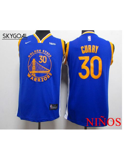 Stephen Curry Golden State Warriors [azul 30] -niÑos