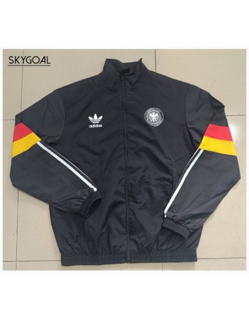 Chaqueta Con Capucha Allemagne 2024 Black Retro