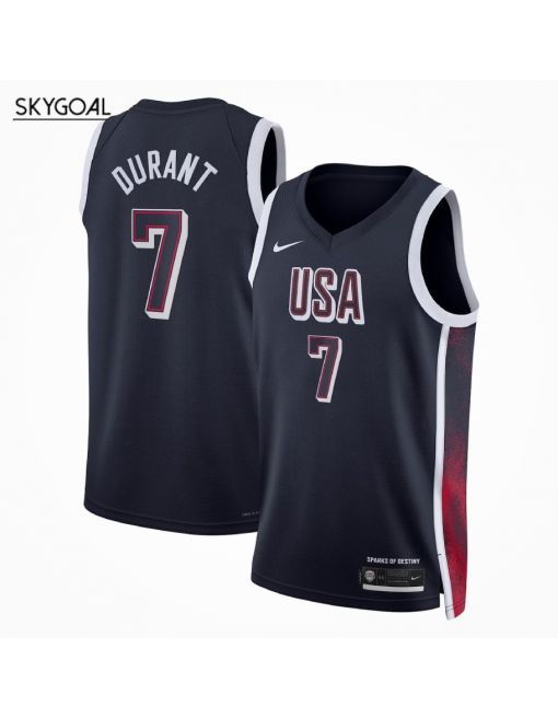 Kevin Durant Usa 2024 Navy Jjoo París