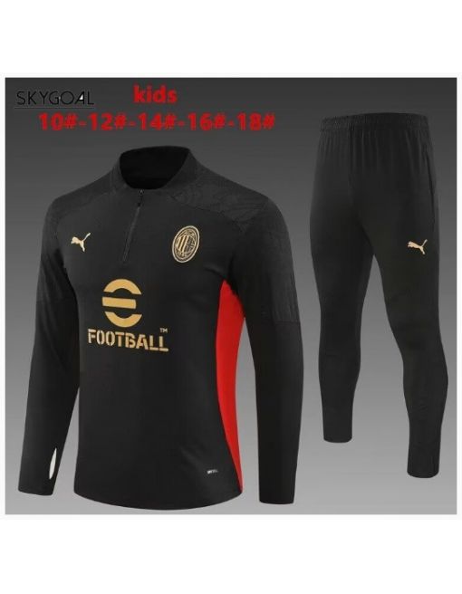 Survetement Ac Milan 2024/25 Black - Enfants