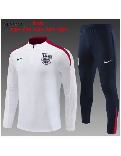 Survetement Angleterre 2024 White - Enfants