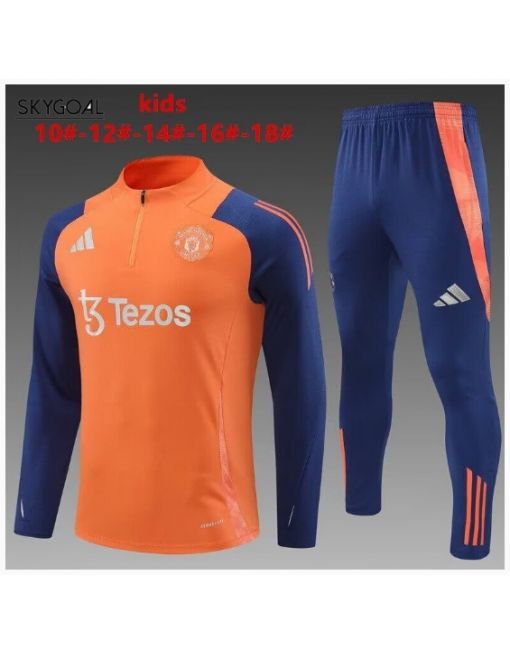 Survetement Manchester United 2024/25 Orange - Enfants