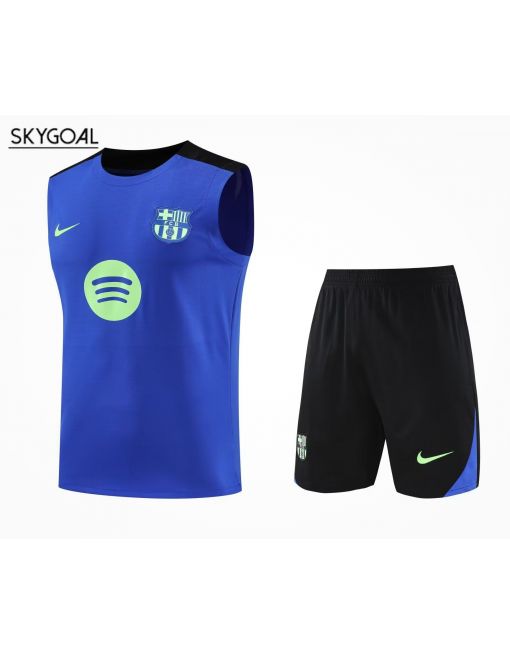 Conjunto De Maillot Del Fc Barcelona 2025/26 Azul Con Negro