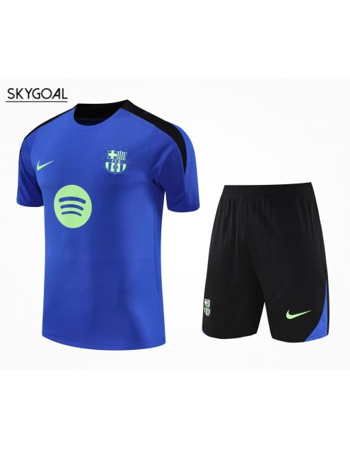 Kit Entrenamiento Fc Barcelona 2025/26 Azul Con Negro