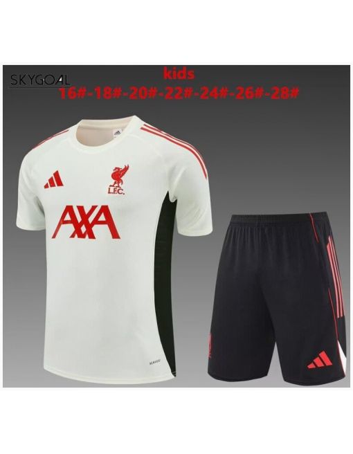 Kit Entrenamiento Liverpool Fc 2025/26 White-enfants