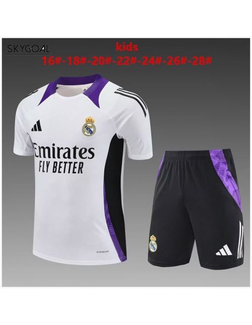 Kit Entrenamiento Real Madrid 2024/25 Blanco-enfants