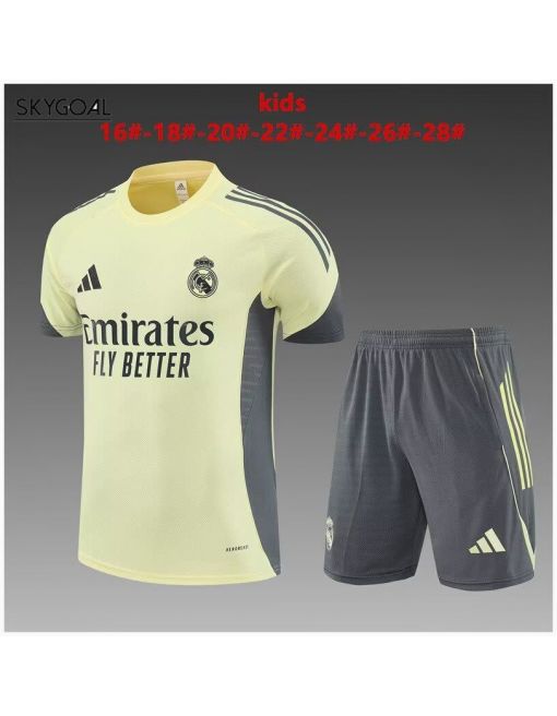 Kit Entrenamiento Real Madrid 2025/26 Amarillo-enfants