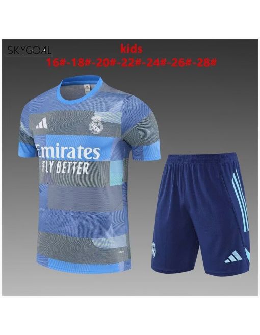Kit Entrenamiento Real Madrid 2025/26 Azul Púrpura-enfants