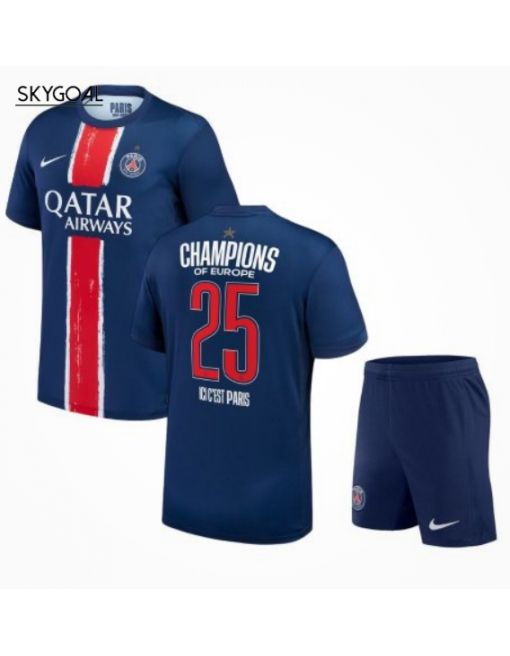Psg Champions 2025 Kit Junior - Chamopns Of Europe