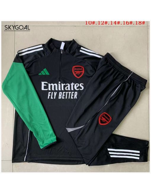 Survetement Arsenal 2025/26black Half Zipper - Enfants