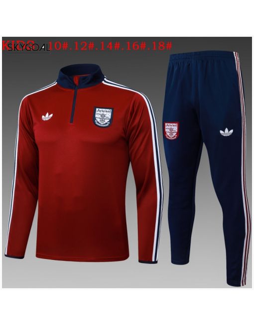 Survetement Arsenal 2025/26dark Red Half Zipper - Enfants