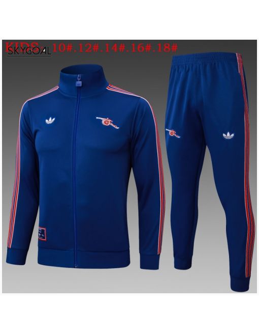 Survetement Arsenal 2025/26retro Bule Long Zipper - Enfants