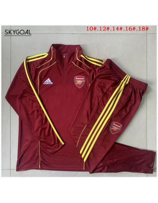 Survetement Arsenal 2025/26retro Red Half Zipper - Enfants