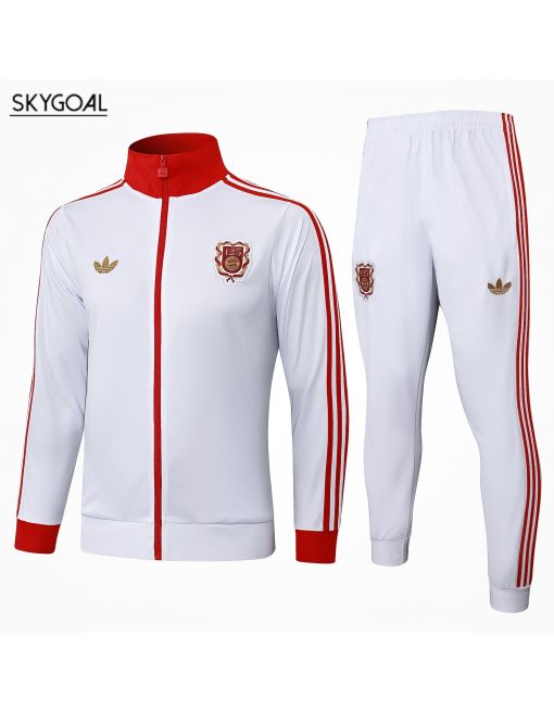 Survetement Bayern Munich 125th 2025/26-white （cremallera Larga