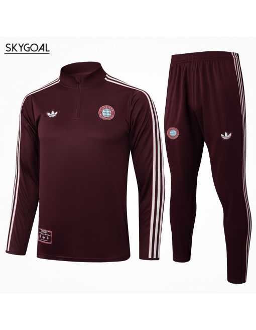 Survetement Bayern Munich 2025/26-dark Red Retro