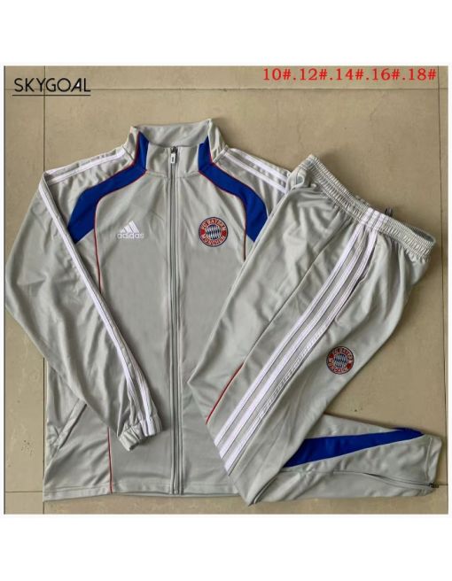 Survetement Bayern Munich 2025/26 Gray Half Zipper - Enfants