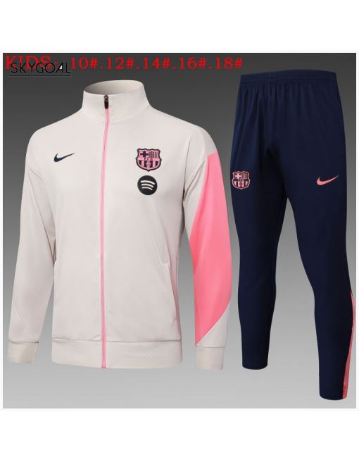 Survetement Fc Barcelona 2025/26 Yellow Long Zipper - Enfants