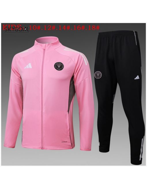 Survetement Inter Miami 2025/26 Rose Long Zipper - Enfants