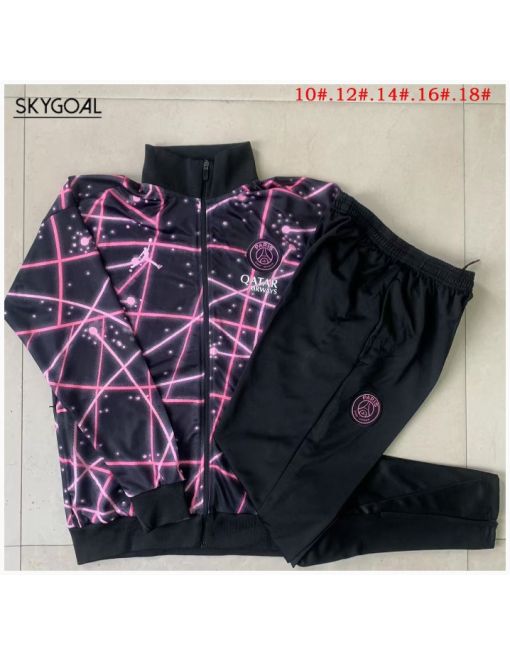 Survetement Psg 2025/26 Black Starry Sky Long Zipper - Enfants