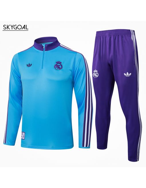 Survetement Real Madrid 2025/26-blue Retro