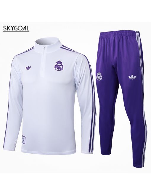Survetement Real Madrid 2025/26-white Retro
