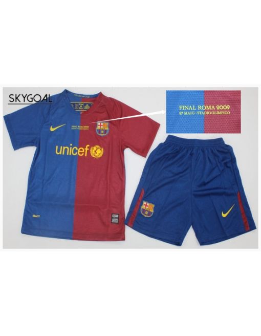Fc Barcelona 1a Equipacion 08/09 Ucl Final - Enfants