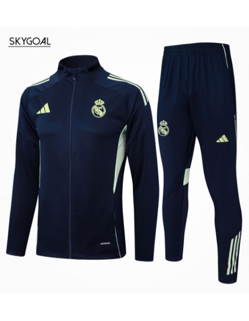 Survetement Real Madrid 2025/26-cyan Bule Cremallera Larga
