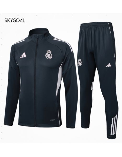 Survetement Real Madrid 2025/26- Dark Gray Ii Cremallera Larga