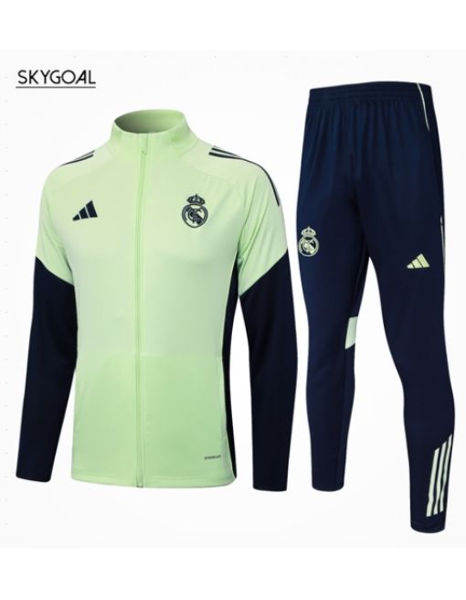 Survetement Real Madrid 2025/26-light Green Cremallera Larga
