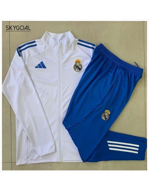 Survetement Real Madrid 2025/26- White Ii Cremallera Larga