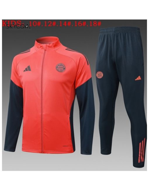 Survetement Bayern Munich 2025/26 Red Long Zipper - Enfants
