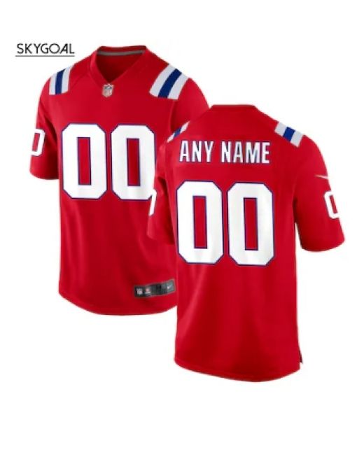 New England Patriots Nike Alternate Custom Jersey - Red