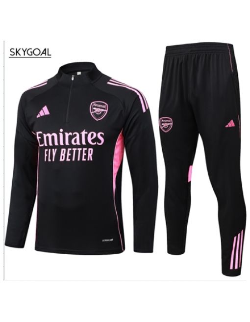 Survetement Arsenal 2025/26-black Half Zipper