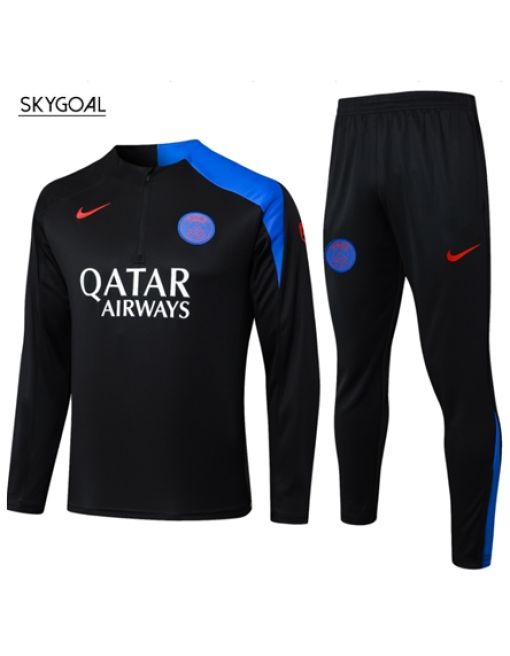 Survetement Psg T90 2025/26 Black Half Zipper