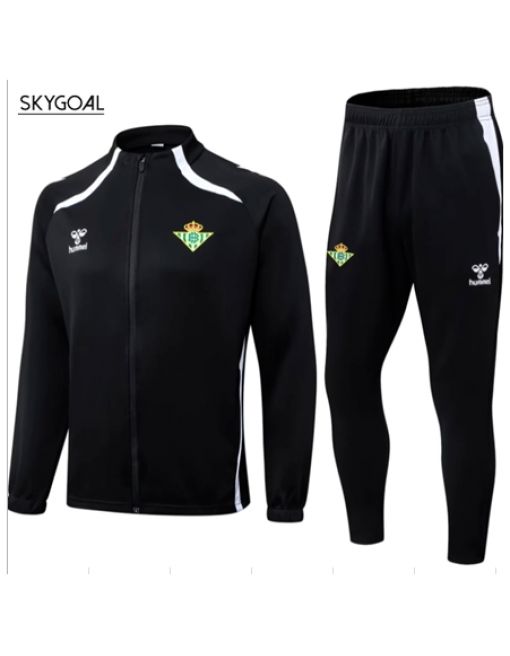 Survetement Real Betis 2025/26 Black Long Zipper