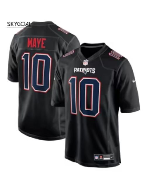 Drake Maye New England Patriots Nike Jersey - Black