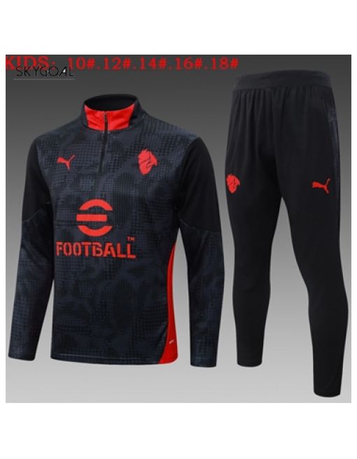 Survetement Ac Milan 2025/26 Black - Enfants