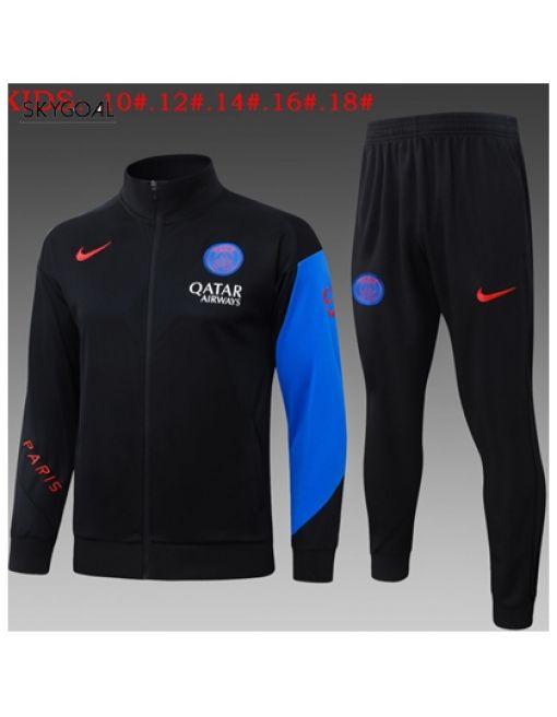 Survetement Psg 2025/26 Black Ii Long Zipper - Enfants