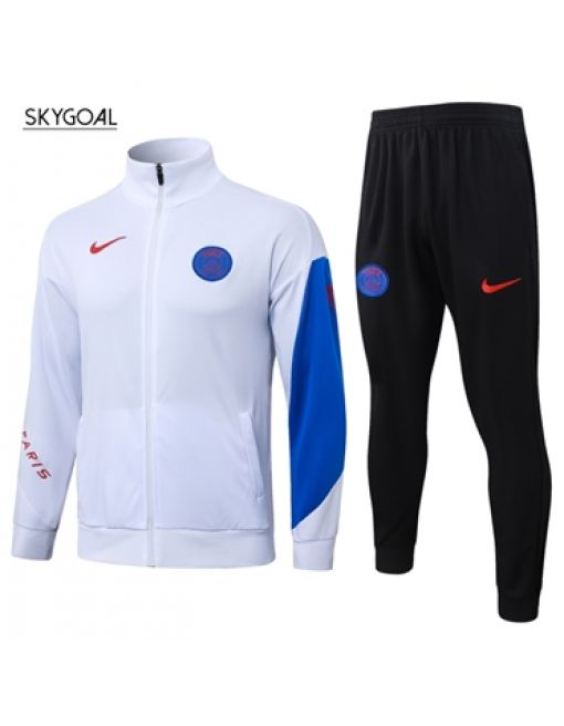 Survetement Psg 2025/26 White Long Zipper