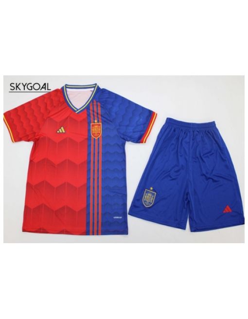 Espagne Edición Especial Maillot 2025/26 Rojo/azul - Enfants