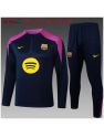 Survetement Fc Barcelona 2025/26 Dark Bule With Purple - Enfants