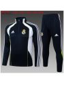 Survetement Real Madrid 2025/26 Dark Bule With White Half Zipper - Enfants
