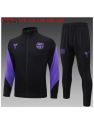 Survetement Fc Barcelona 2025/26 Black Long Zipper - Enfants