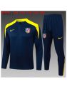 Survetement Atlético Madrid 2025/26 Bule - Black Half Zipper - Enfants