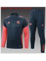 Survetement Bayern Munich 2025/26 Black Half Zipper - Enfants