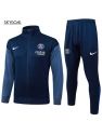 Survetement Psg 2025/26 Blue With Gray - Long Zipper